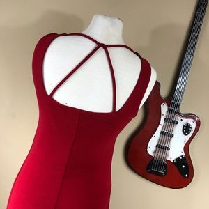 Red sleeveless Cocktail dress